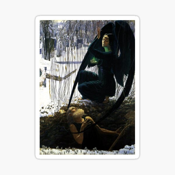 Item preview, La muerte del sepulturero, de Carlos Schwabe designed and sold by ForgottenGarden.