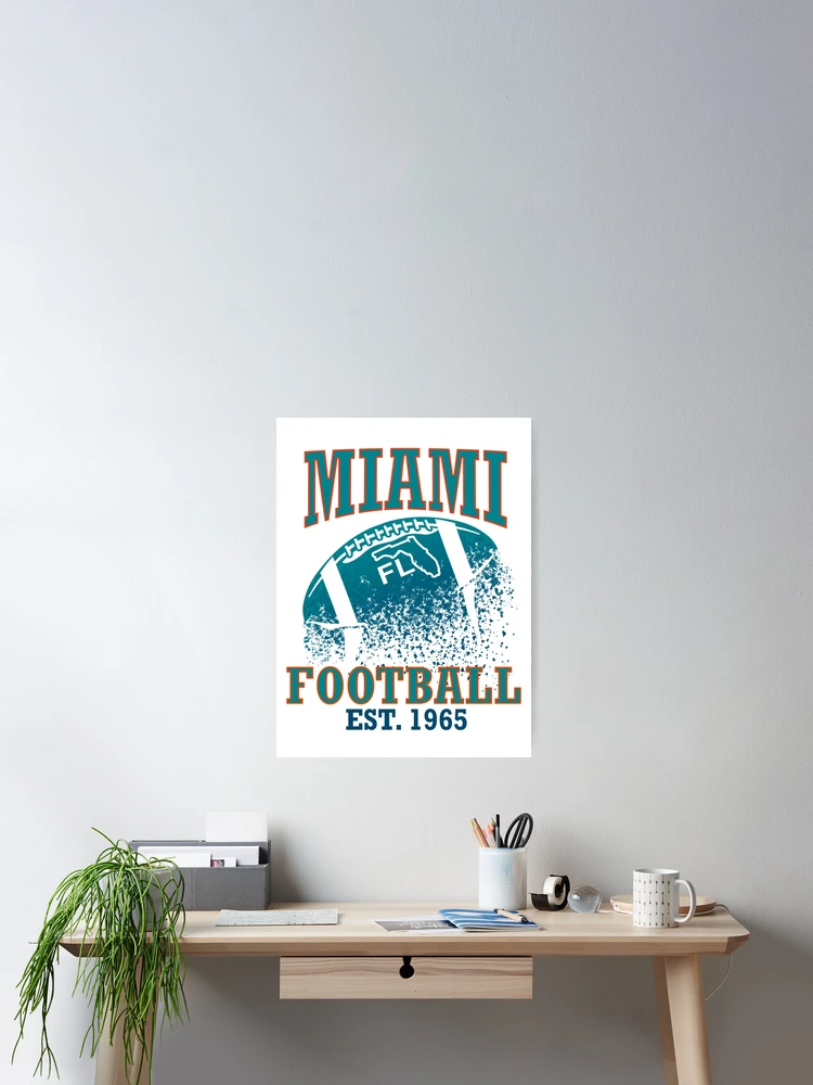 Thumbnail 2 of 3, Poster, MIAMI FOOTBALL designed and sold by Poloy.