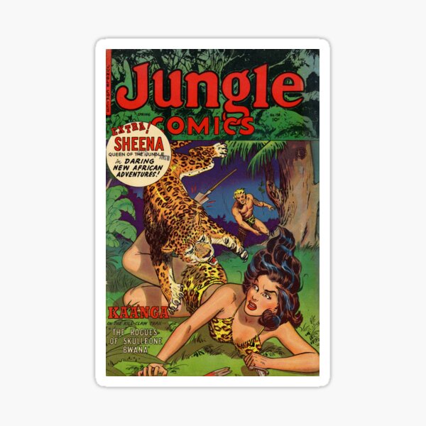 Aperçu de l'œuvre Jungle Comics Kaanga et Sheena Rétro créée et vendue par angelisart.