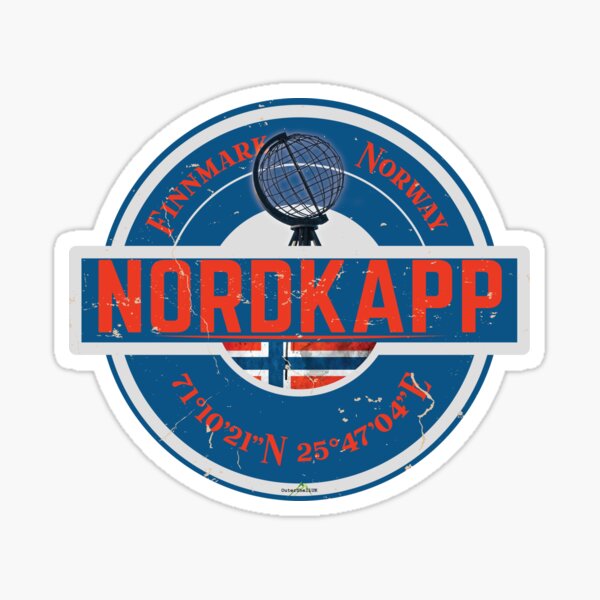 Item preview, Nordkapp North Cape Norway Sticker T-Shirt 02 designed and sold by OuterShellUK.