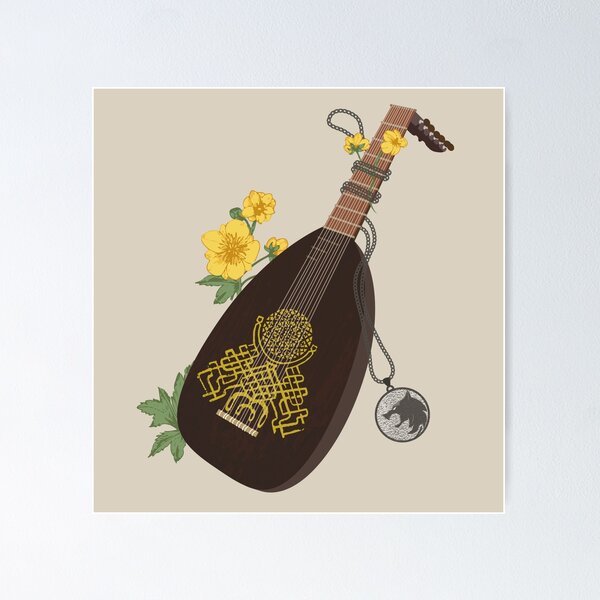 Item preview, Lute, Medallion, and Buttercups designed and sold by Avia Asner.