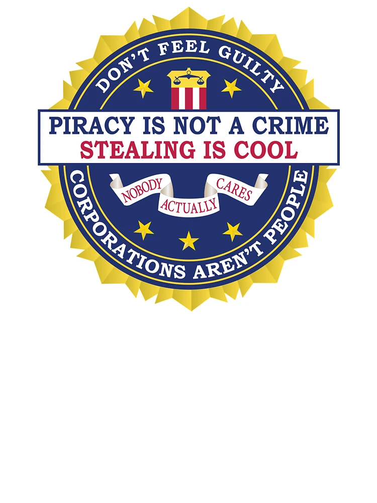 Thumbnail 7 of 7, Oversized T-Shirt, FBI Anti-Anti-Piracy designed and sold by jacby.