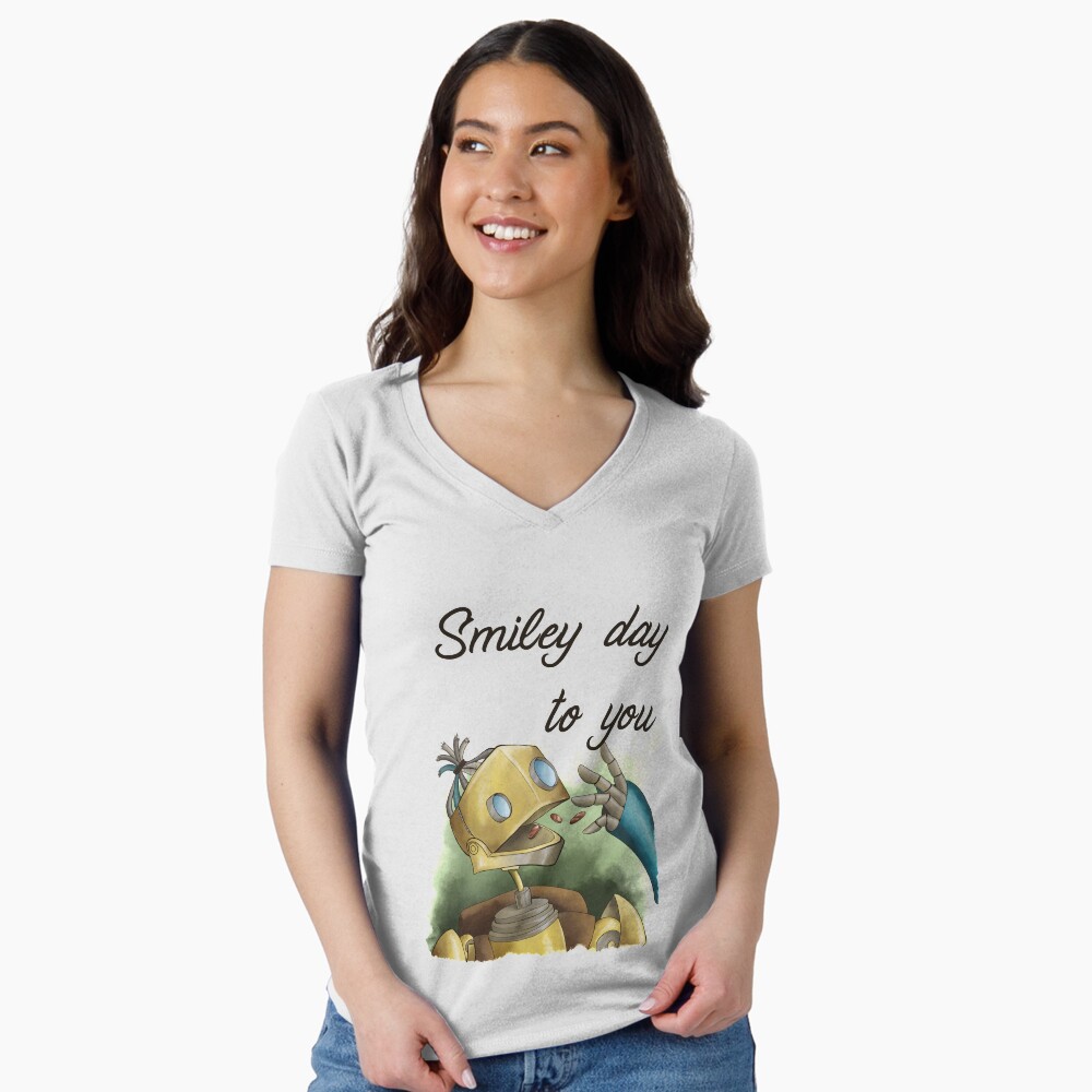 Vista previa del artículo con la obra «Camiseta entallada de cuello en V», diseñado y vendido por tanbi-no-kami.