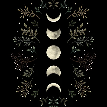 Imagen de la obra Jardín iluminado por la luna, verde oliva de episodicDrawing