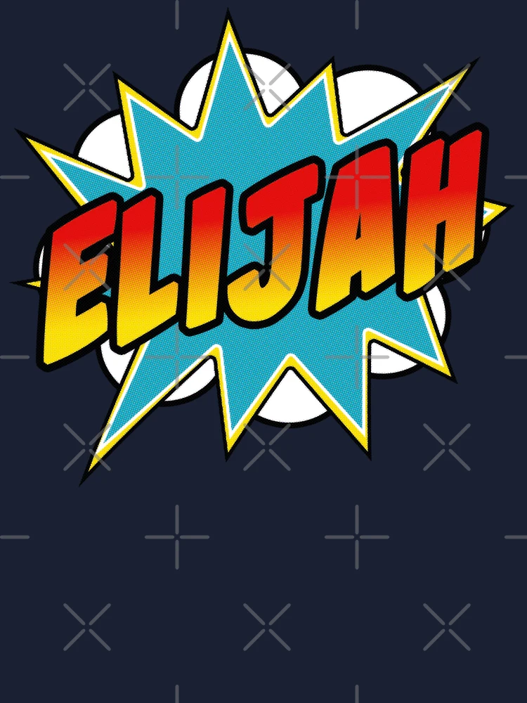 Thumbnail 2 of 2, Kids T-Shirt, Boys Elijah Name Comic Book Superhero designed and sold by Rixta82.