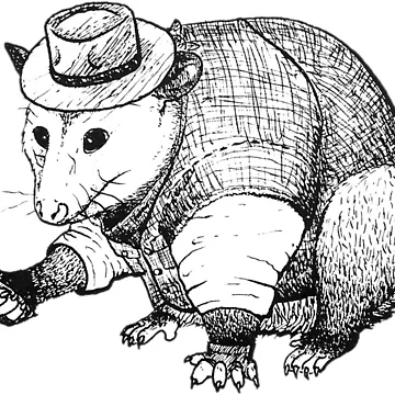 Artwork thumbnail, Red Dead Opossum by ozcreatesthings
