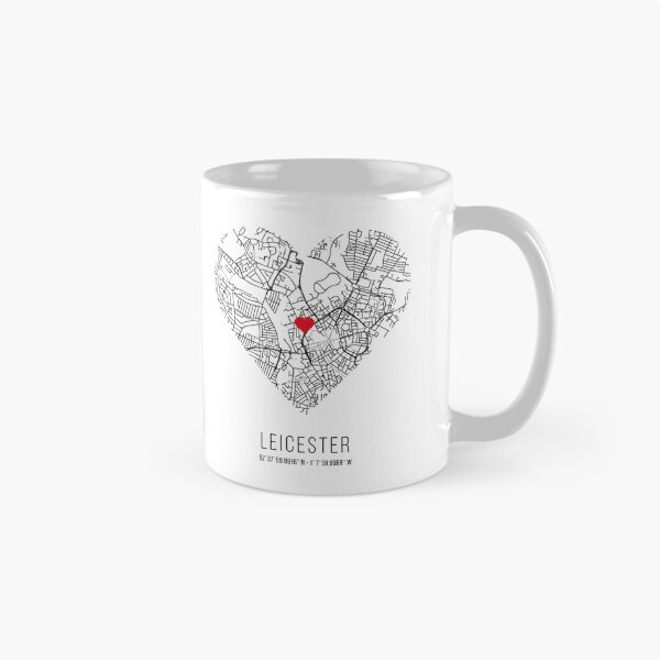 Item preview, Heart Leicester City Map (United Kingdom - UK)   designed and sold by TraffordPrint.