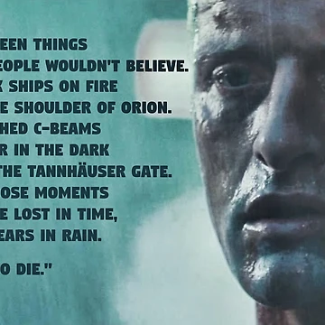 Artwork thumbnail, Blade Runner, Rutger Hauer, Tears in Rain Monologue by SilentVice