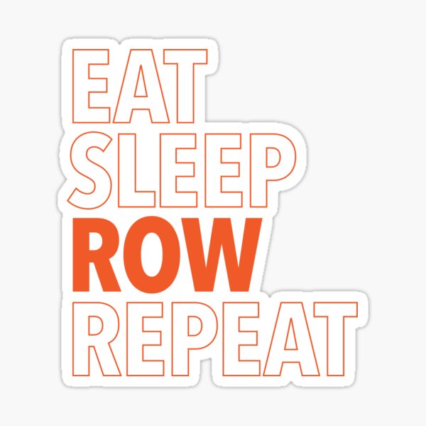 Aperçu de l'œuvre Mangez, dormez, rangez, répétez (orange) créée et vendue par WorkingWalrus.