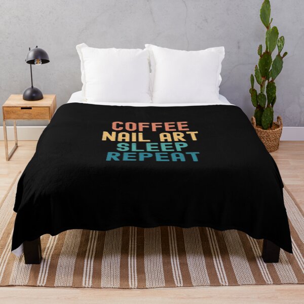 Item preview, Coffee Nail Art Sleep Repeat - Funny Nail Art & Coffee Gift designed and sold by kindxinn.