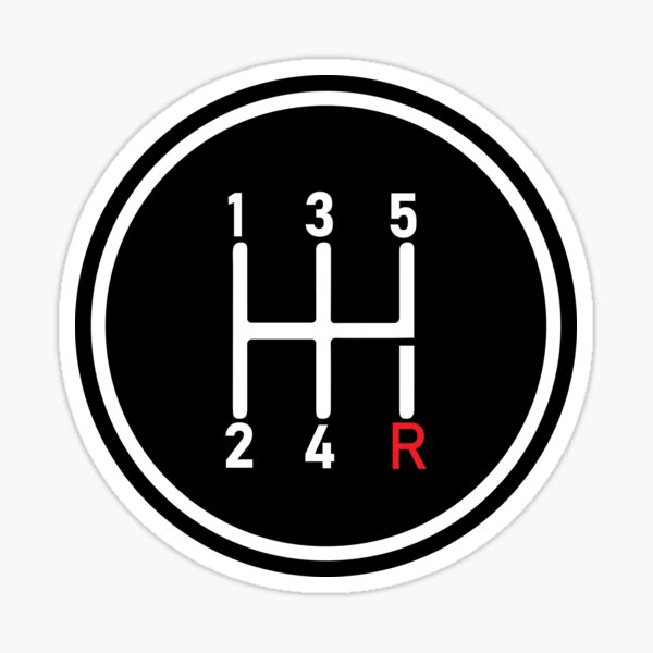 Item preview, Transmisión manual de 5 velocidades Logotipo 1 (R roja) designed and sold by 718Raindeer.