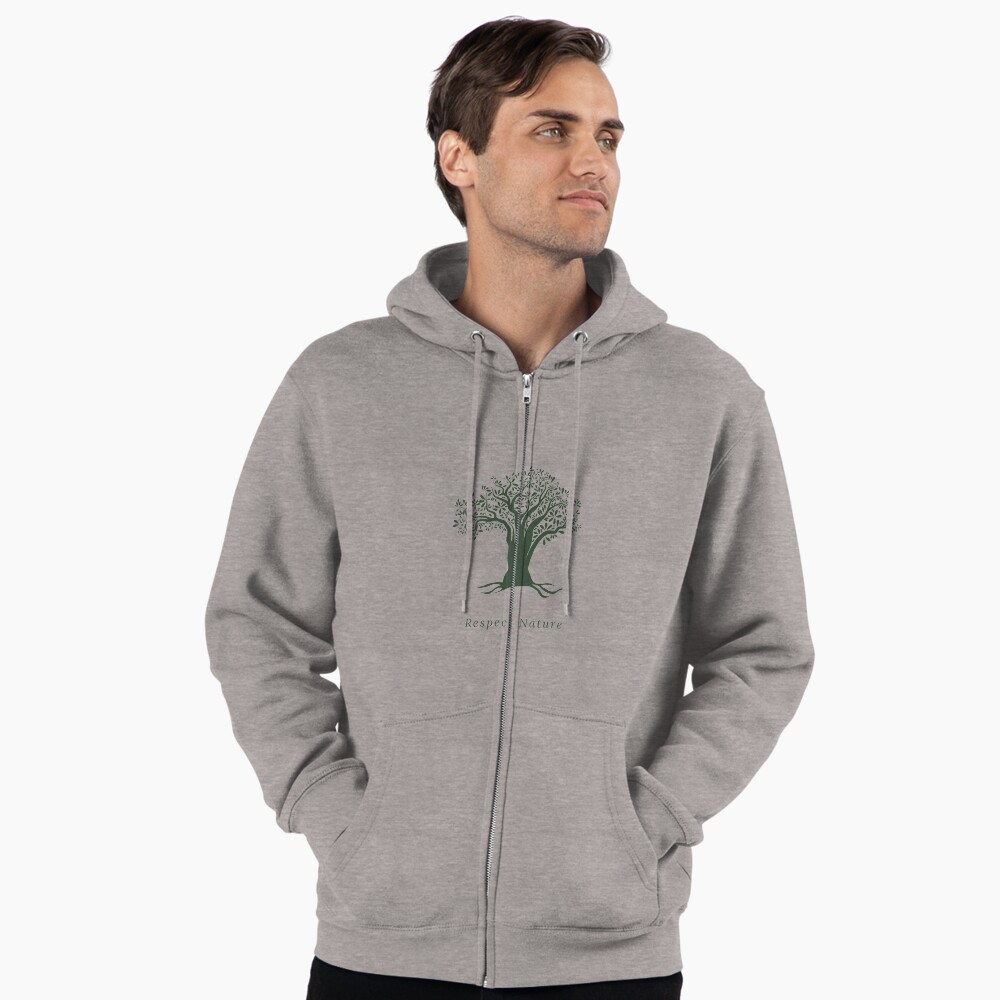 Aperçu de l'œuvre Veste zippée à capuche créée et vendue par SimplyOneLiners.