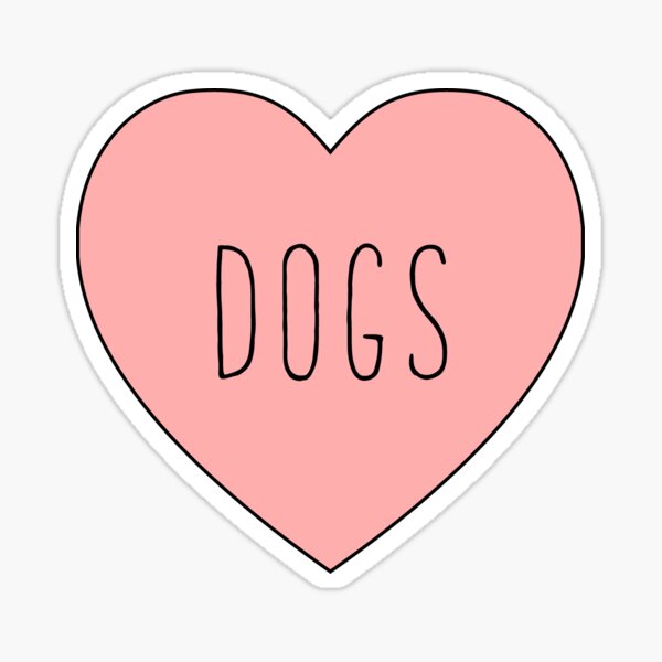 Aperçu de l'œuvre J'aime le coeur de chiens | Chien créée et vendue par thepinecones.