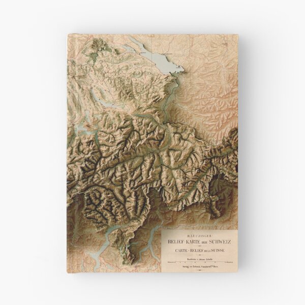 Item preview, 1892 Switzerland Relief Map 3D digitally-rendered designed and sold by ThinkAboutMaps.