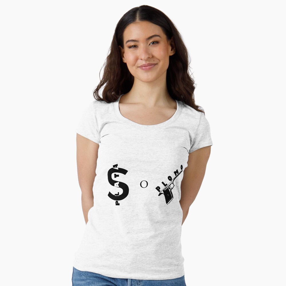 Vista previa del artículo con la obra «Camiseta entallada de cuello ancho», diseñado y vendido por ideando.