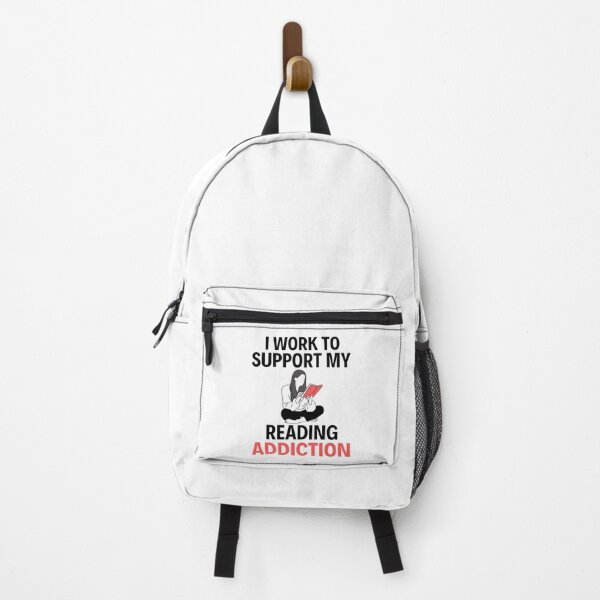 Item preview, I work to support my reading addiction - Funny Reading Sayings designed and sold by chetan786.