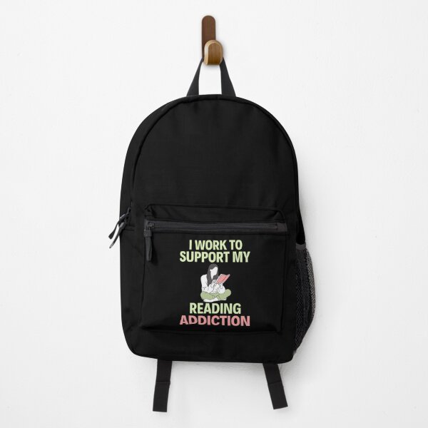 Item preview, I work to support my reading addiction - Funny Reading Sayings designed and sold by chetan786.