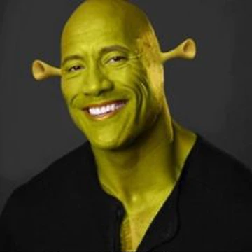 Artwork thumbnail, Dwayne the Shrek Johnson by rharker09