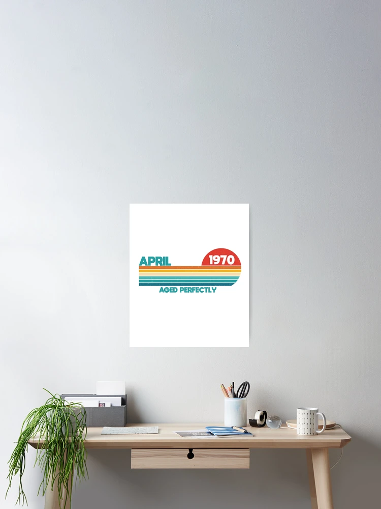 Thumbnail 2 of 3, Poster, April 1970 Retro Sunset 54th Birthday Essential designed and sold by MajesticTree.