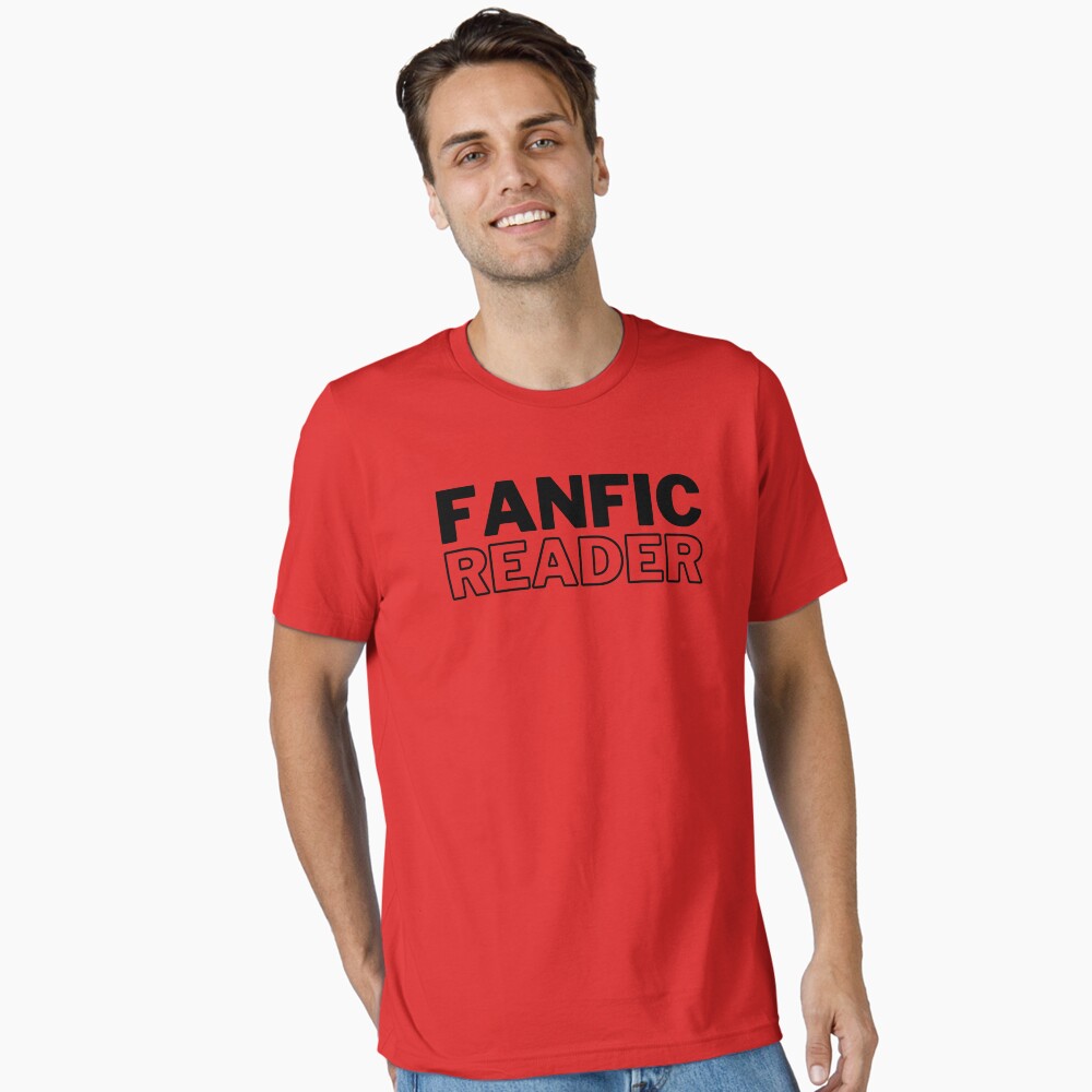 Vista previa del artículo con la obra «Camiseta esencial», diseñado y vendido por FanfictionMemes.
