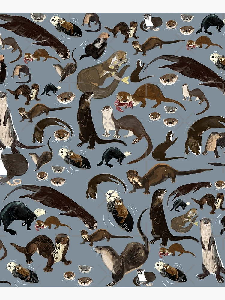 Thumbnail 6 of 6, Apron, Old World otters designed and sold by belettelepink.