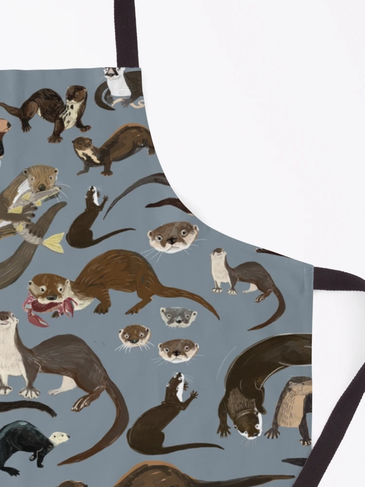 Thumbnail 3 of 6, Apron, Old World otters designed and sold by belettelepink.