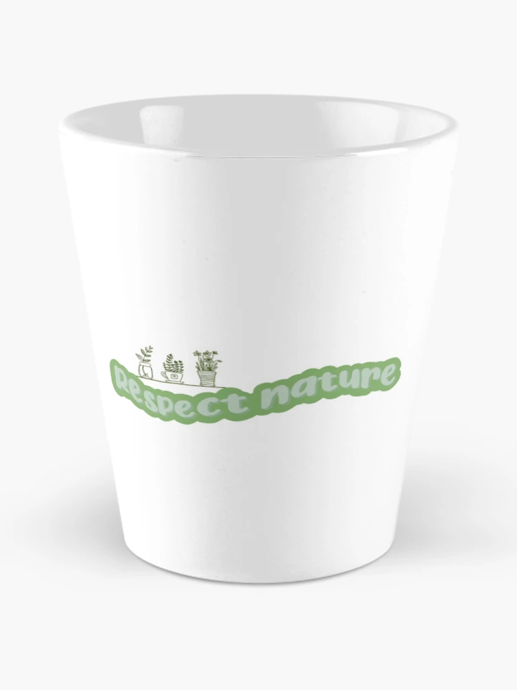 Aperçu 2 sur 4. Mug à café avec l'œuvre Autocollant Respecter la Nature créée et vendue par lilykaylea.