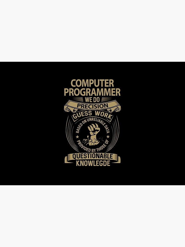 Thumbnail 6 of 6, Bath Mat, Computer Programmer T Shirt - We Do Precision Job Gift Item Tee designed and sold by paneczkopat.