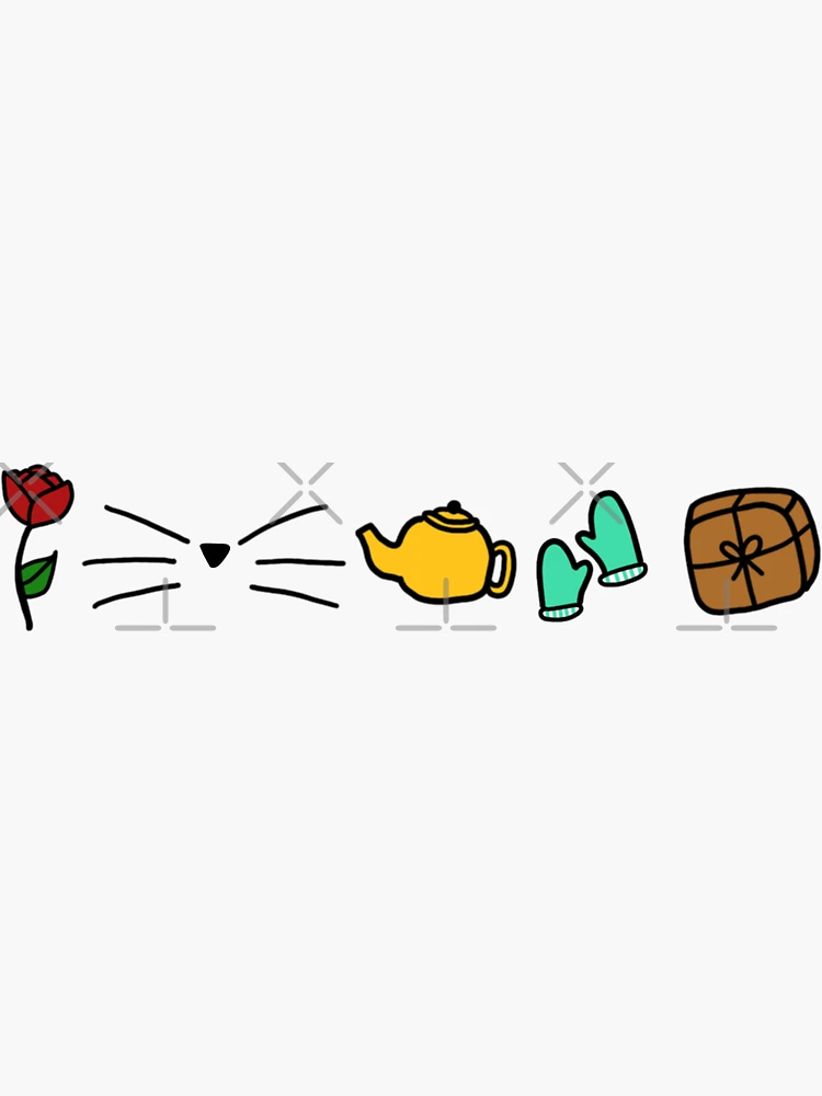 Imagen 3 de 3, Pegatina con la obra Sonrisas y lágrimas ~ mis cosas favoritas, diseñada y vendida por tinytoebeanz.