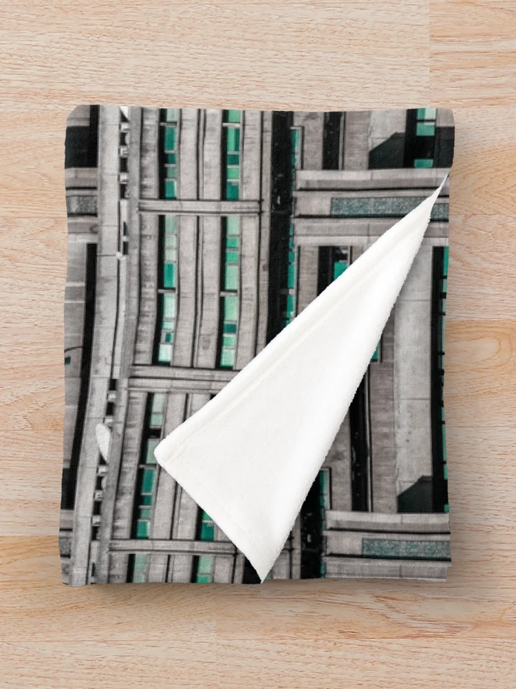 Thumbnail 3 of 6, Throw Blanket, Brutalist Concrete Building designed and sold by Voltariq.