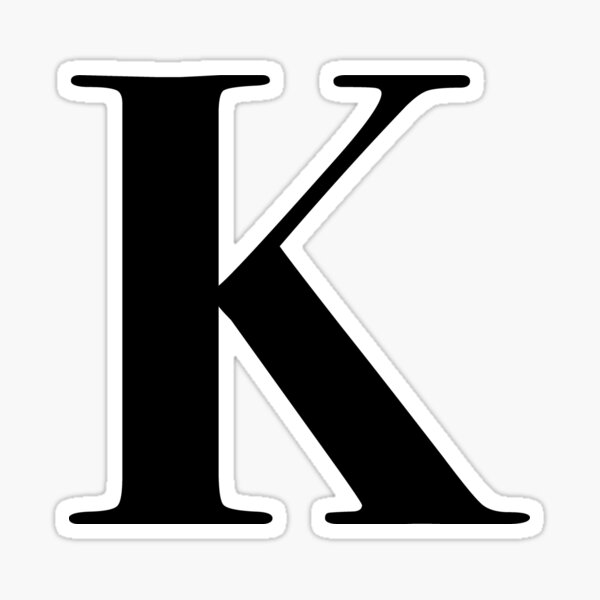 Aperçu de l'œuvre Lettre K : initiale du monogramme créée et vendue par Katie Ryder.
