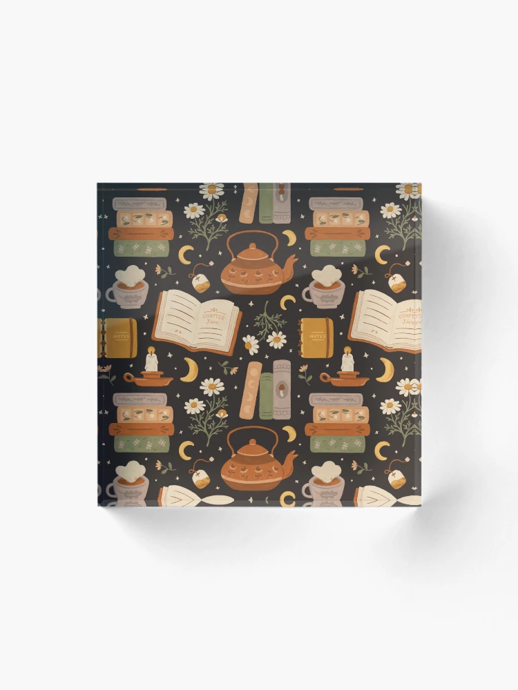 Aperçu 1 sur 5. Bloc acrylique avec l'œuvre De doux rêves livresques créée et vendue par ohjessmarie.