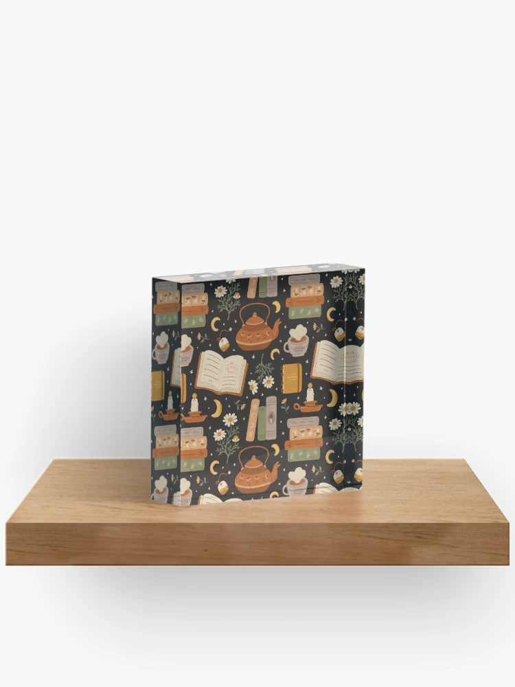 Aperçu 2 sur 5. Bloc acrylique avec l'œuvre De doux rêves livresques créée et vendue par ohjessmarie.