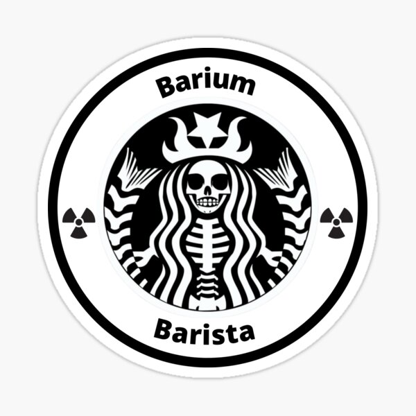 Aperçu de l'œuvre Café Baryum Barista Mermaid créée et vendue par RadRaysShop.