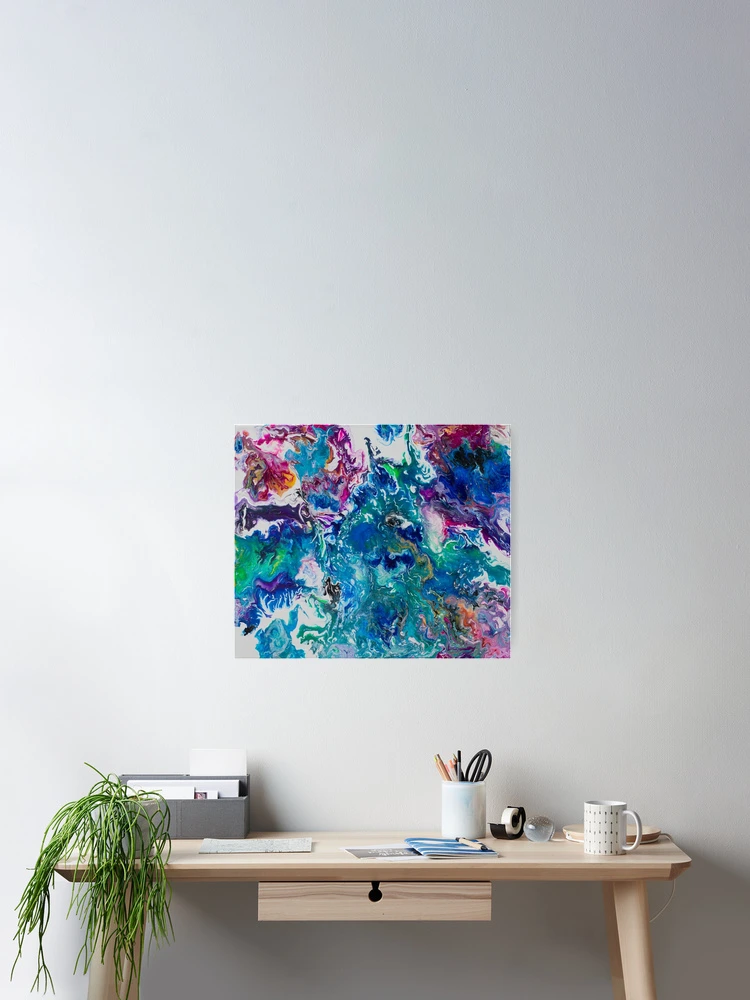 Thumbnail 2 of 3, Poster, Abstract Fluid Pour designed and sold by christineiris.