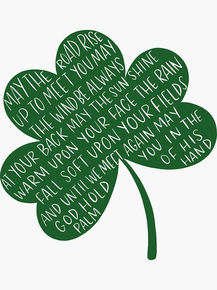 Aperçu 3 sur 3. Sticker avec l'œuvre Bénédiction irlandaise créée et vendue par marleesmarkings.