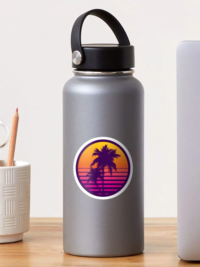 Thumbnail 1 von 3, Sticker, Synthwave Sunset designt und verkauft von avperth.