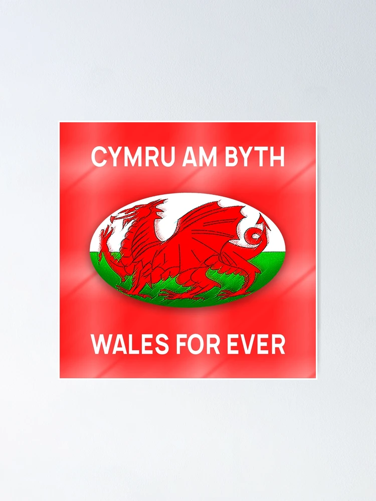 Thumbnail 1 of 3, Poster, Welsh Dragon Rugby Ball designed and sold by myWalesCymru.