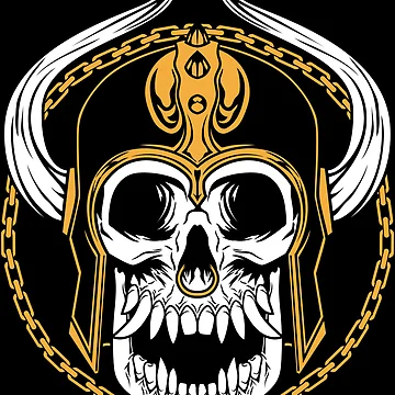 Artwork thumbnail, Horned helmet skull by 1DesignDude1