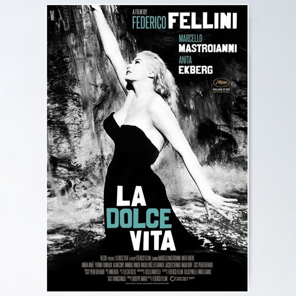 Item preview, Póster de la película La Dolce Vita de Federico Fellini designed and sold by EinsamerBaum.
