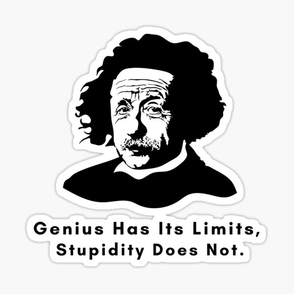 Artikelvorschau, Genie hat seine Grenzen, Dummheit nicht - Einstein entworfen und verkauft von Kathleen M Bush.