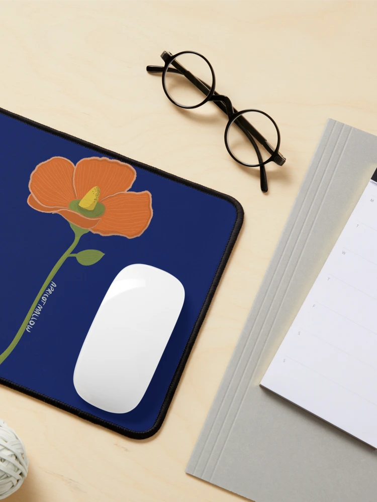 Thumbnail 3 of 5, Mouse Pad, Colorful Apricot Mallow Wildflower Design designed and sold by WalkSimplyArt.