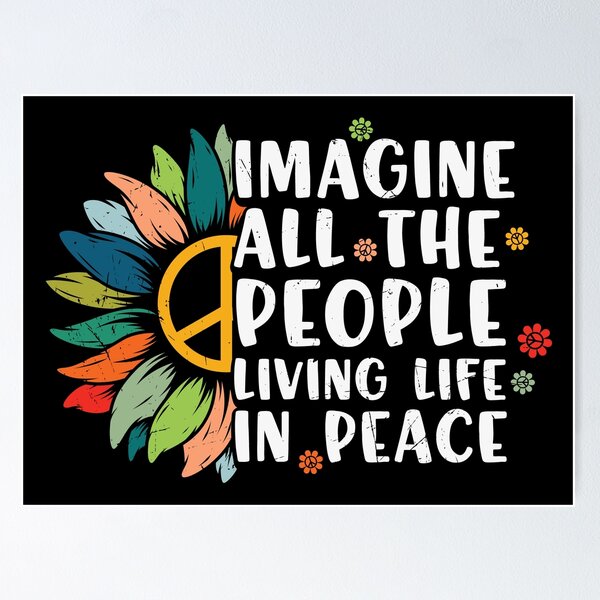 Item preview, Imagina toda la gente viviendo la vida en paz designed and sold by murkyswamp.