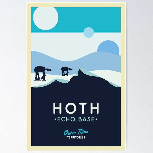 Item preview, Póster de la base Hoth Echo designed and sold by magrodanny.