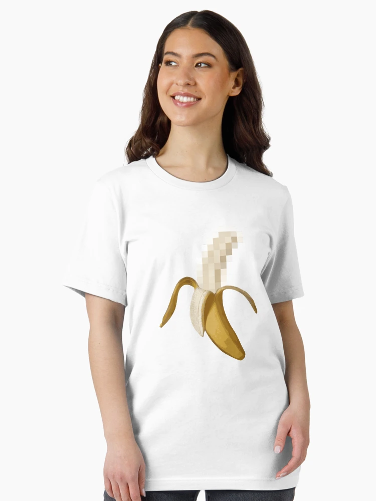 Imagen 3 de 7, Camiseta esencial con la obra Plátano pelado censurado y sucio, diseñada y vendida por TheShirtYurt.