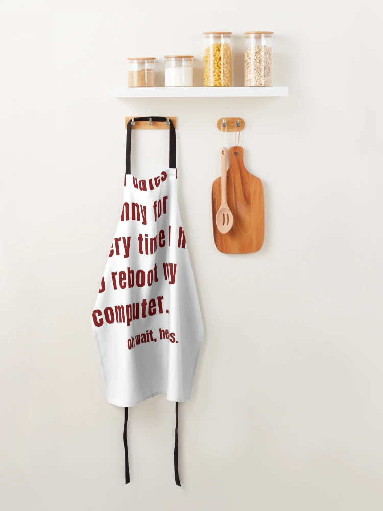 Thumbnail 4 of 6, Apron, Funny cybersecurity - Bill Gates Slogan designed and sold by tshirtfever.