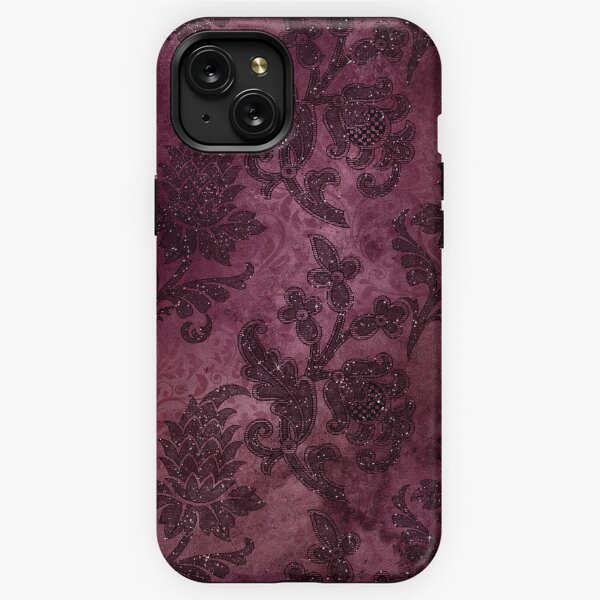 Item preview, Borgoña negro brillo adornado floral designed and sold by ColorFlowArt.