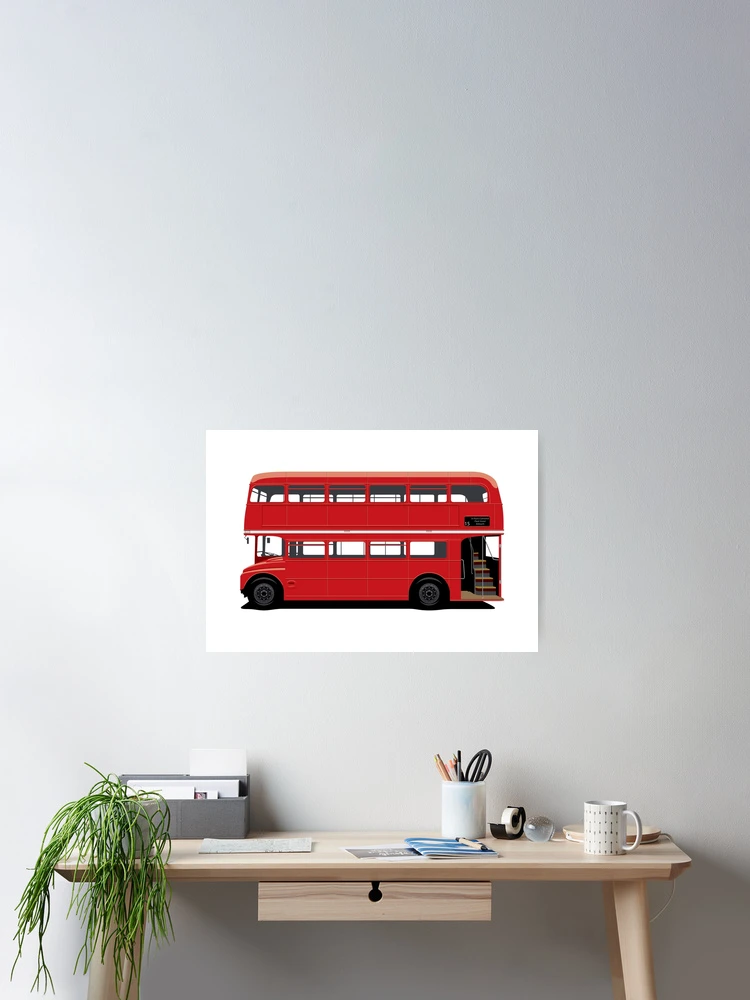 Thumbnail 2 of 3, Poster, Red London Bus designed and sold by STUDIO-72.