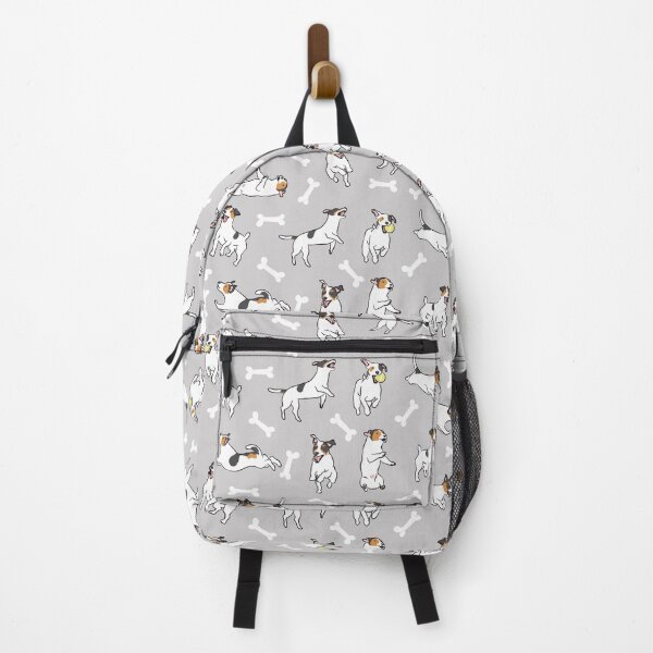 Item preview, Playing Tricolor Jack Russell Terrier - Gray Background designed and sold by Lulupainting.