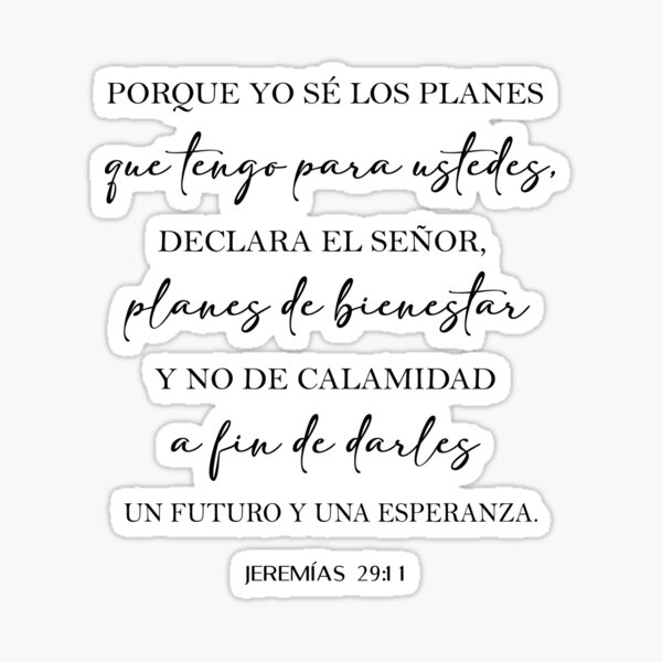 Item preview, Jeremías 29:11, Versículo de la Biblia en Español designed and sold by Aryam Quotes.